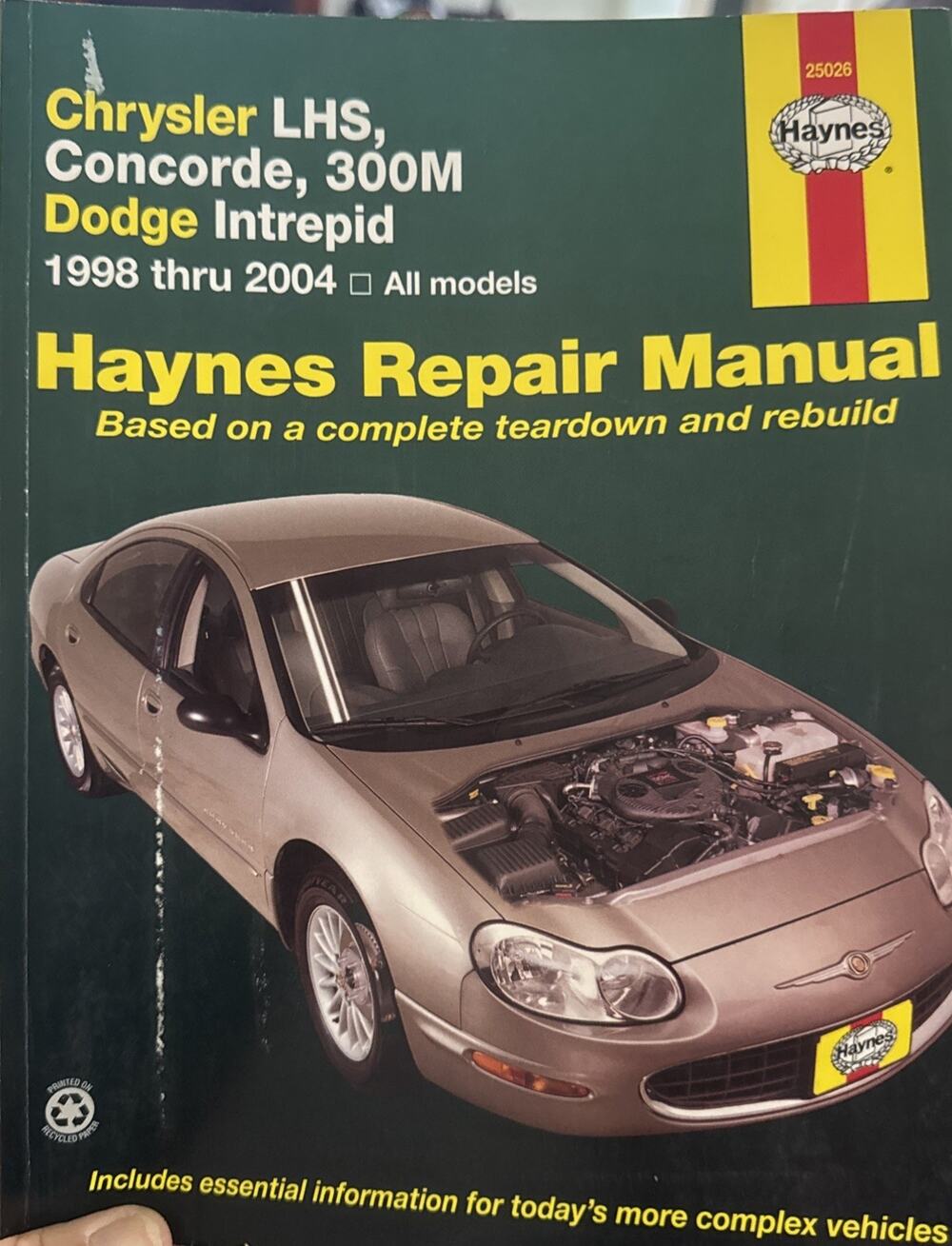 Chrysler LHS, Concorde, 300M Dodge Intrepid 98-04 Haynes Manual 25026
